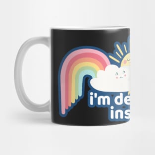 I'm Dead Inside Funny Clouds Rainbow Humor Mug